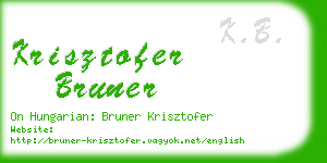 krisztofer bruner business card